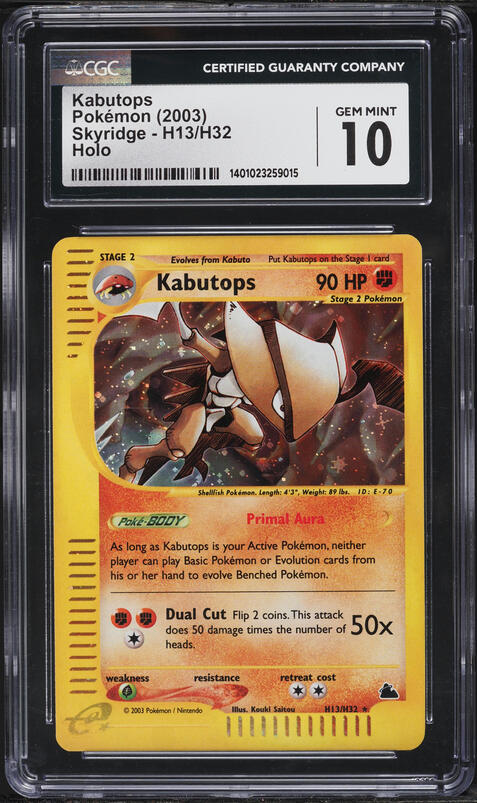 1999 Pokemon Fossil 1st Edition Kabutops #24 CGC 9 MINT on Fanatics Collect
