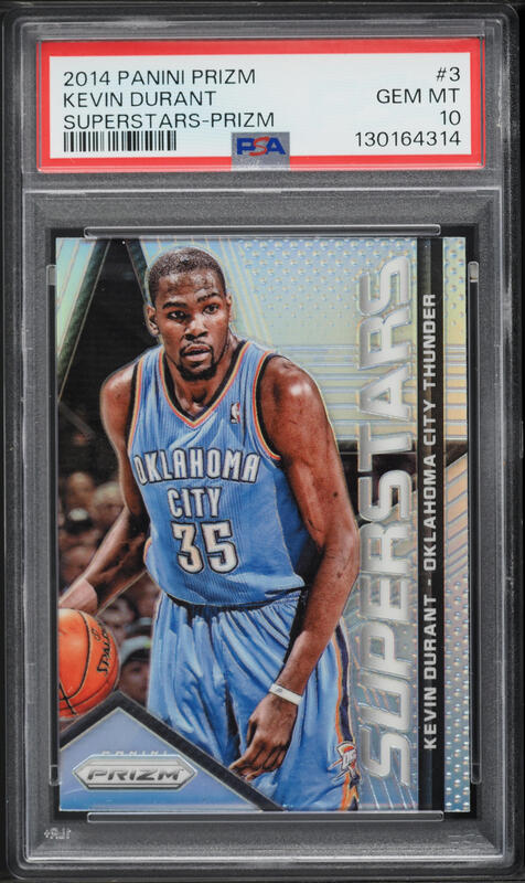 2014 Panini Prizm Superstars Kevin Durant #3 PSA 10 GEM MINT on