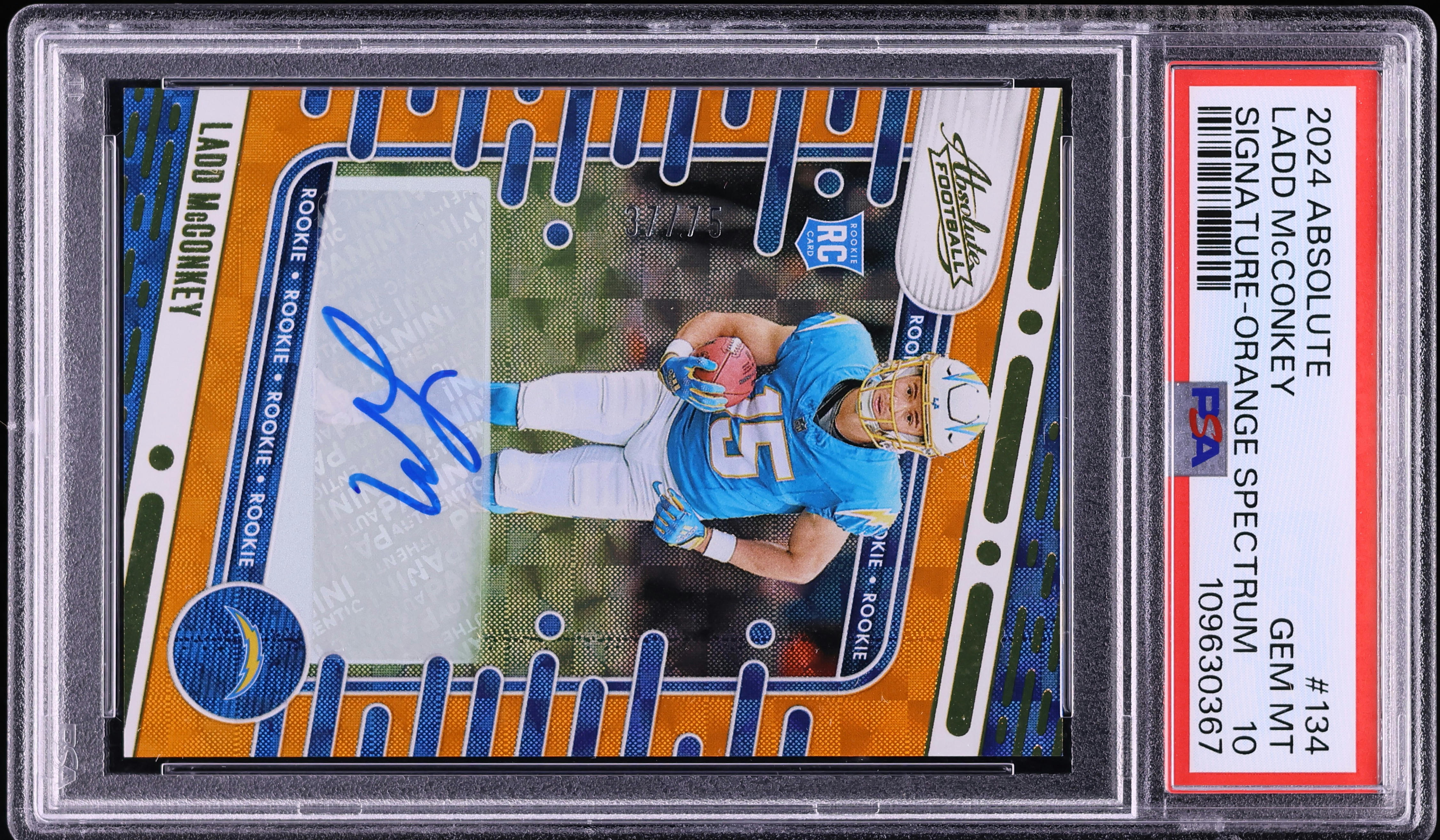 2024 Panini Absolute Football Spectrum Orange Ladd McConkey #134