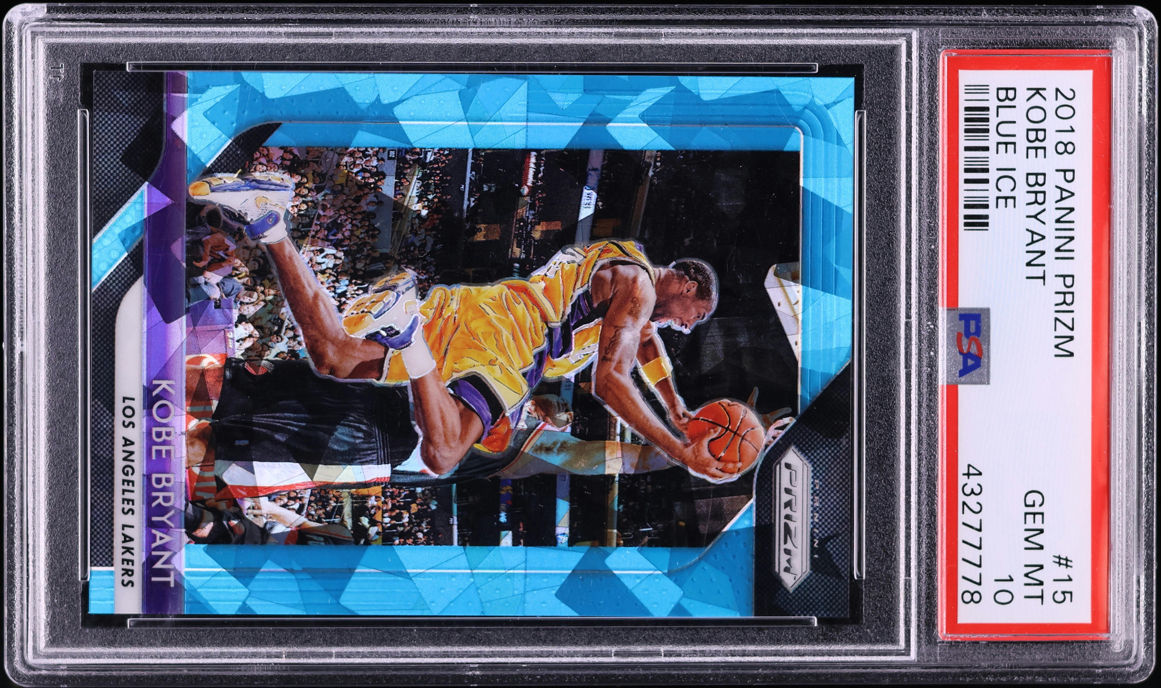 2018 Panini Prizm Blue Ice Kobe Bryant /99 #15 PSA 10 GEM MINT on