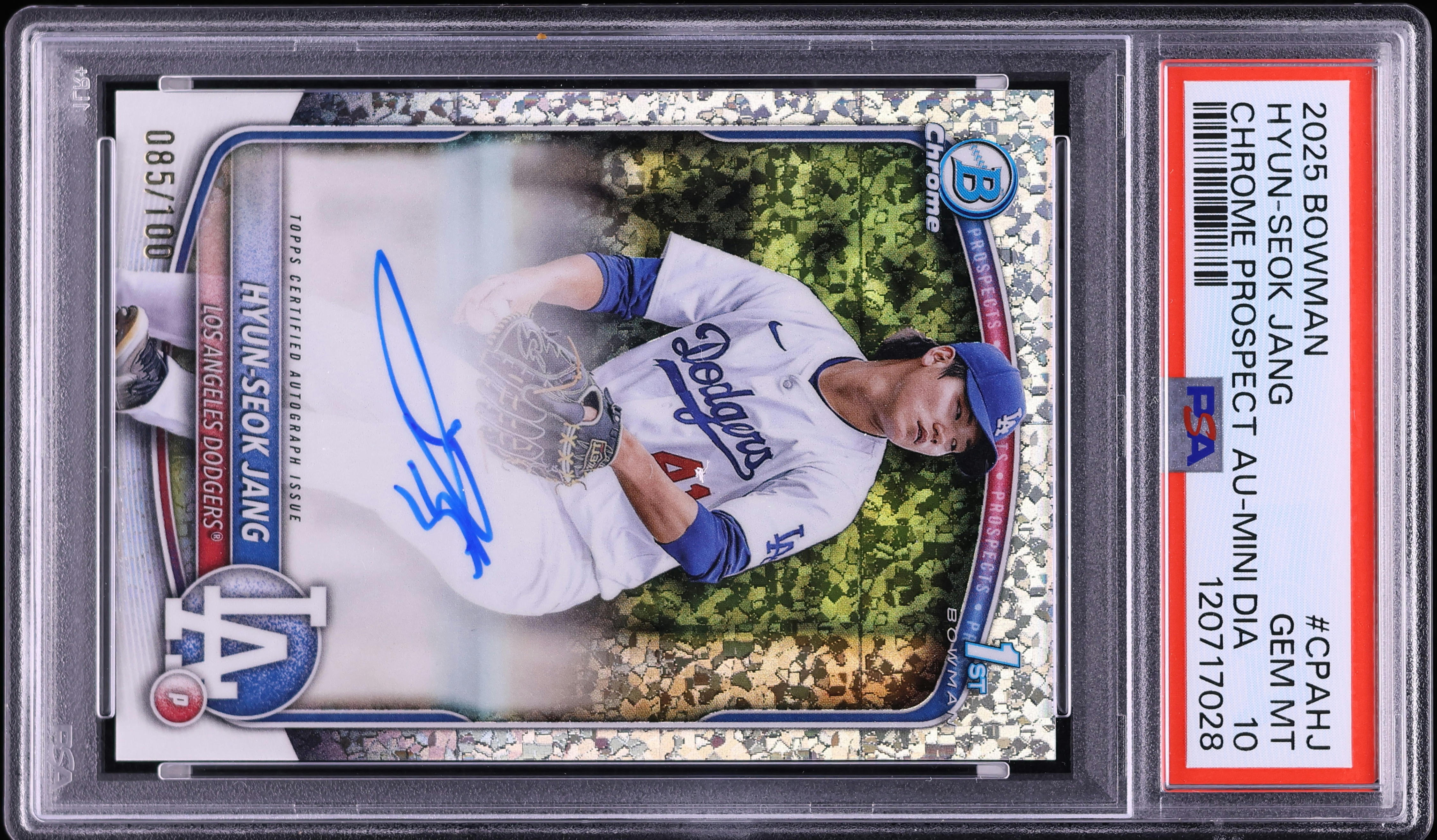 2025 Bowman Chrome Mini Diamond Hyun-Seok Jang PROSPECT AUTO /100