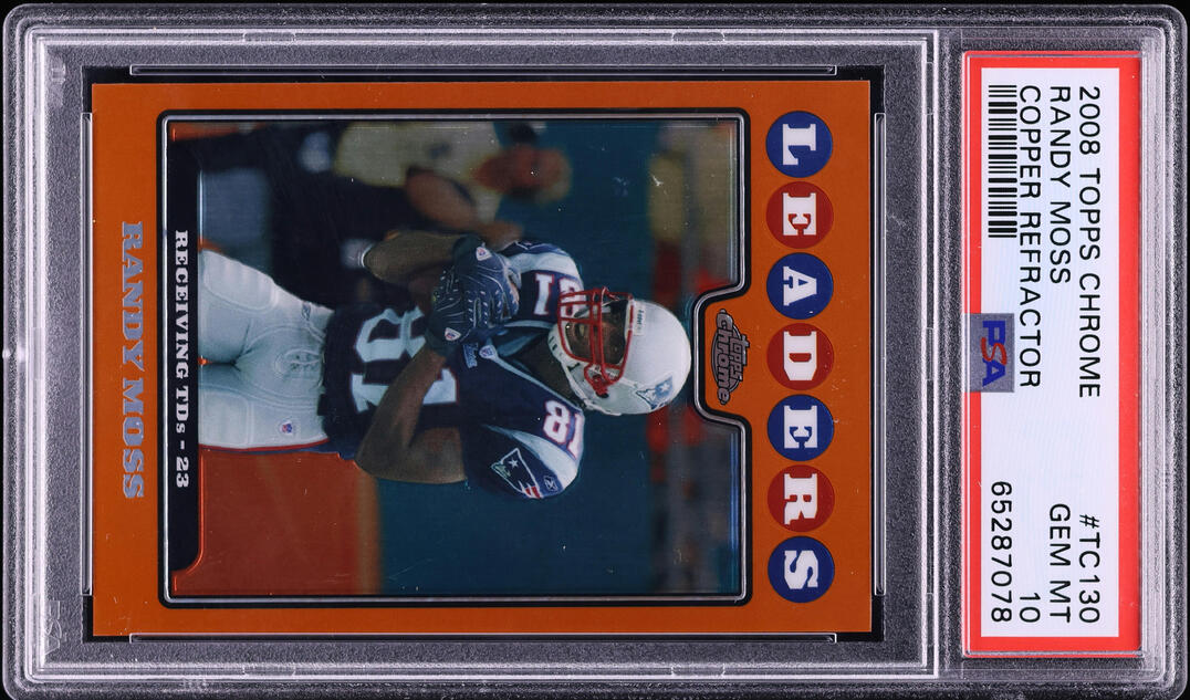2008 Topps Chrome Copper Refractor Randy Moss /425 #TC130 PSA 10 GEM MINT