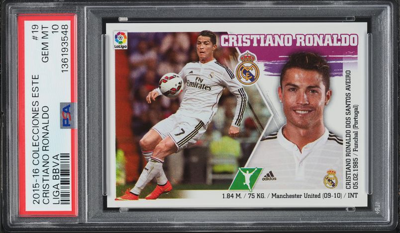 2015 Select Red Prizm Cristiano Ronaldo /199 #36 PSA 9 MINT on