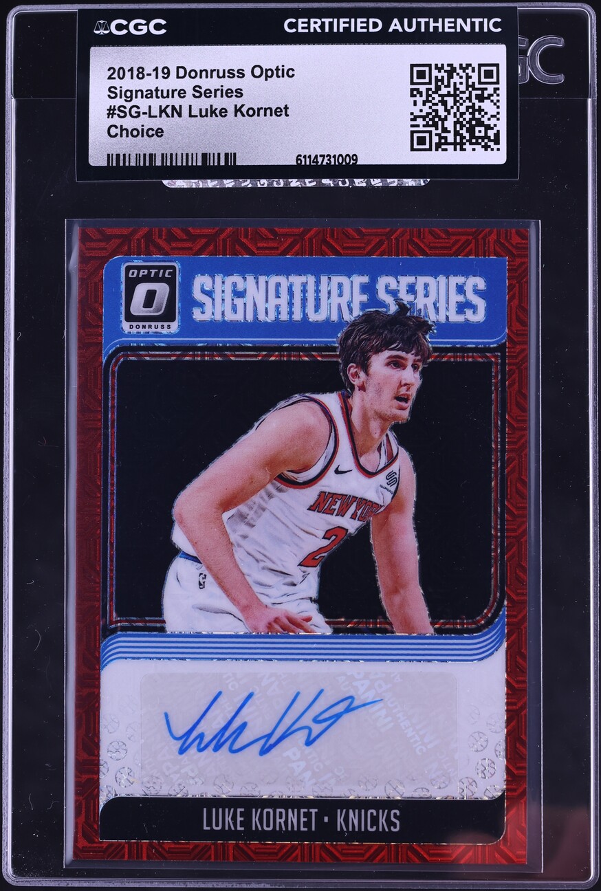 2018 Donruss Optic Signature Series Choice Luke Kornet AUTO #SG-LKN CGC AUTH