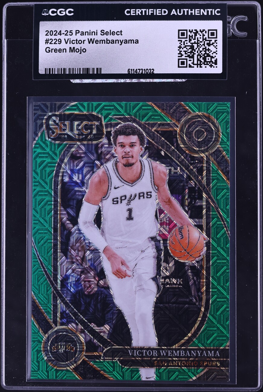 2024 Select Courtside Green Mojo Victor Wembanyama #229 CGC AUTH