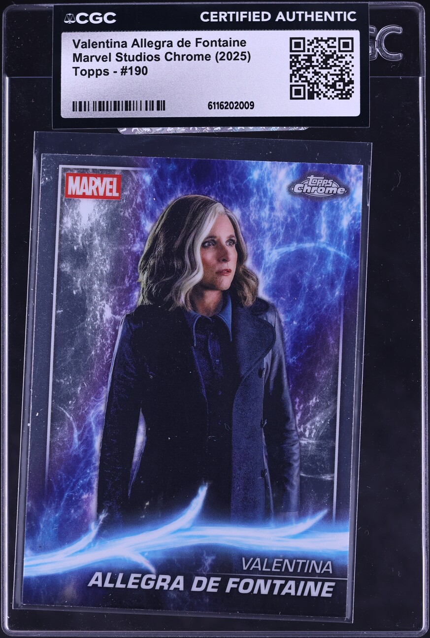2025 Topps Chrome Marvel Studios Valentina Allegra De Fontaine #190 CGC AUTH