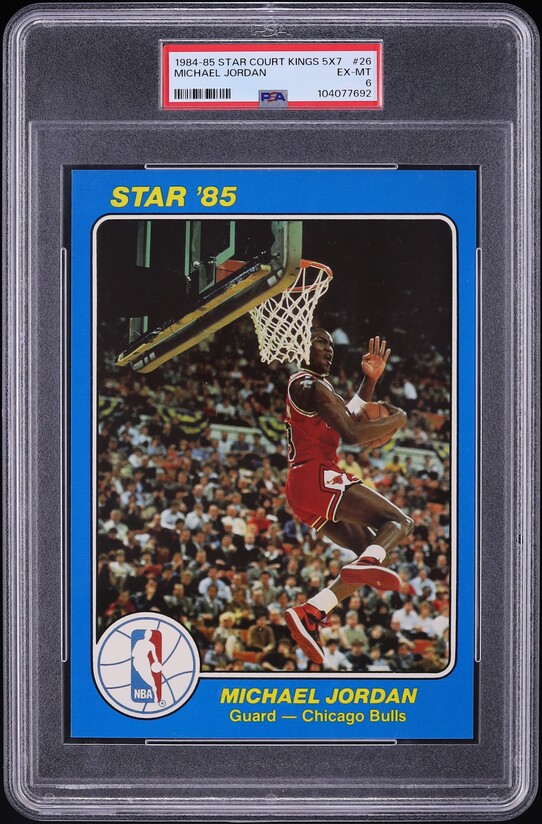 1984 Star Court Kings 5X7 Michael Jordan ROOKIE #26 PSA 6 EXMT