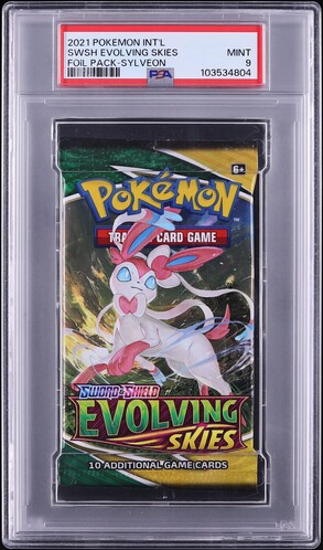 2021 Pokemon Sword & Shield Evolving Skies Foil Pack Sylveon PSA 9