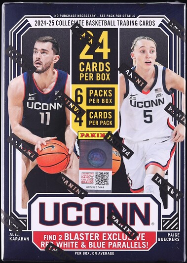 2024 Panini UConn Collegiate Basketball Sealed Blaster Box, 6ct Packs