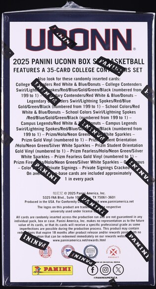 2024 Panini UConn Collegiate Basketball Sealed Blaster Box, 6ct Packs