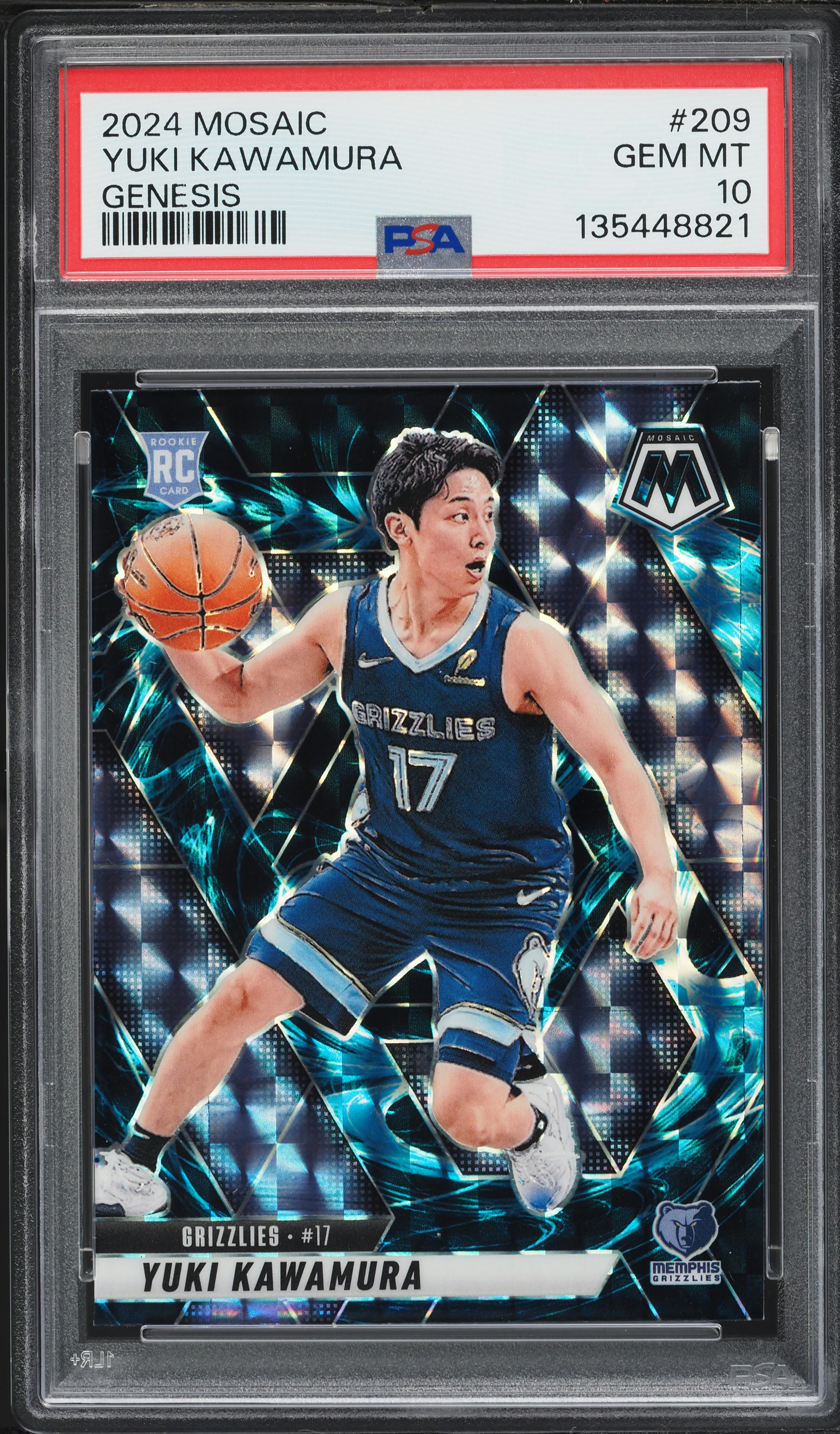 2024 Panini Mosaic Genesis Prizm Yuki Kawamura ROOKIE #209 PSA 10 