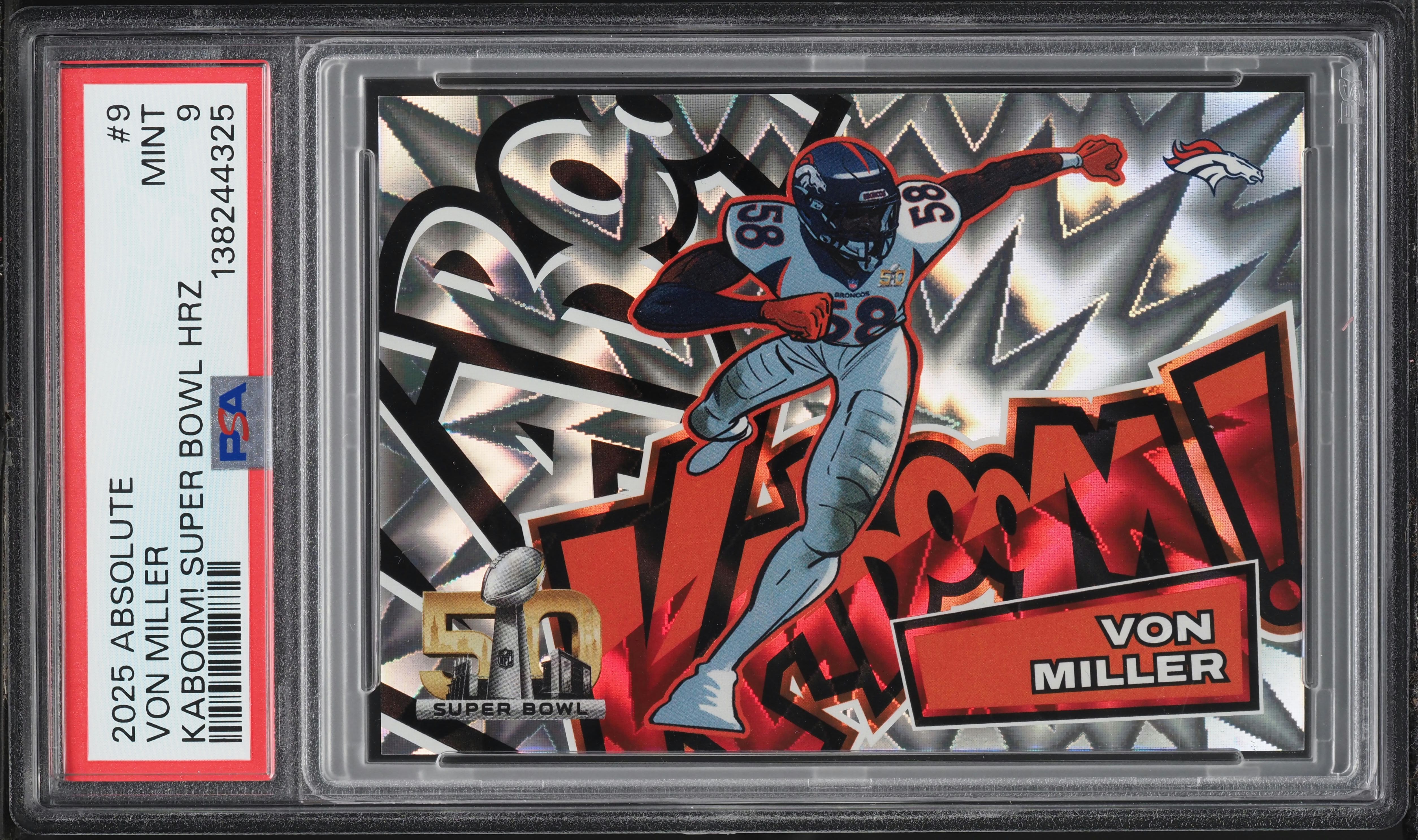 2025 Absolute Kaboom! Super Bowl Horizontal Von Miller #9 PSA 9