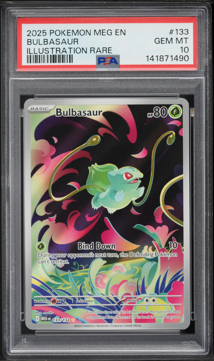 2025 Pokemon Mega Evolution IR Bulbasaur #133 PSA 10 GEM MINT