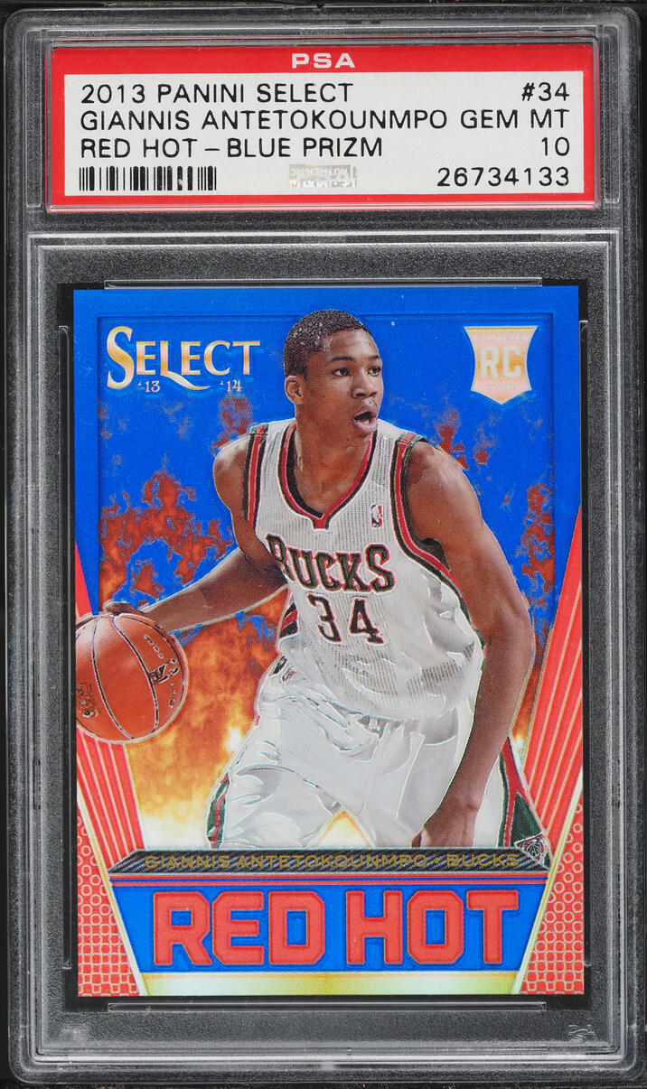 その他 GIANNIS antokounmpo 2013 SELECT RC PSA10 2013 Select Red Hot Blue Prizm Giannis Antetokounmpo ROOKIE /49