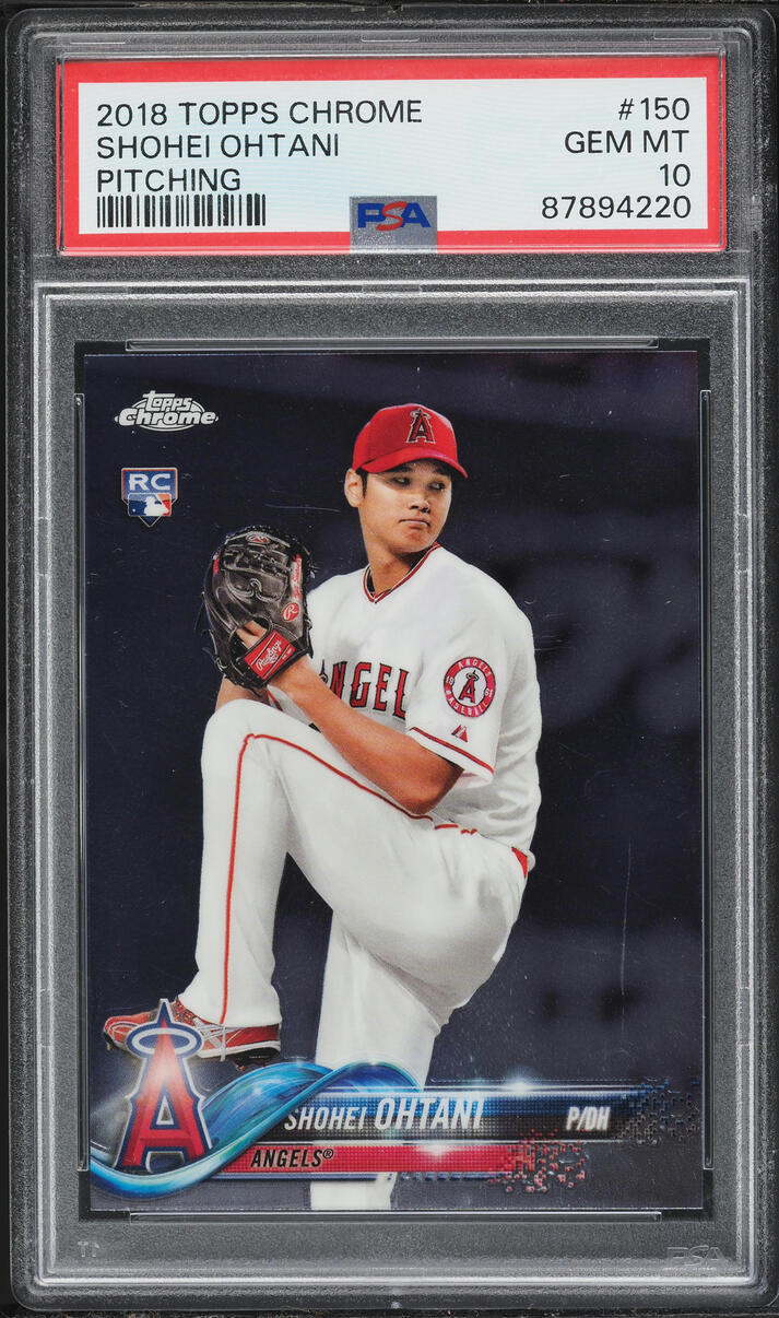 2018 Topps Chrome Pitching Shohei Ohtani ROOKIE #150 PSA 10 GEM MINT