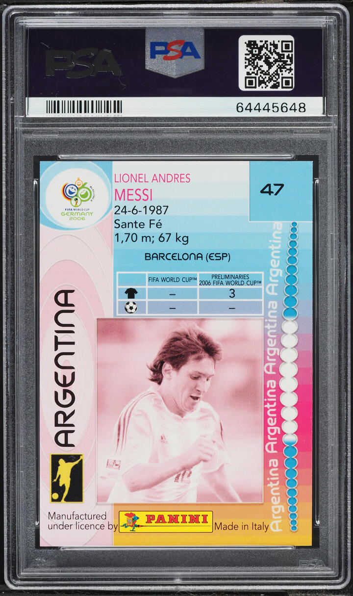 2006 Panini World Cup Germany Lionel Messi #47 PSA 10 GEM MINT