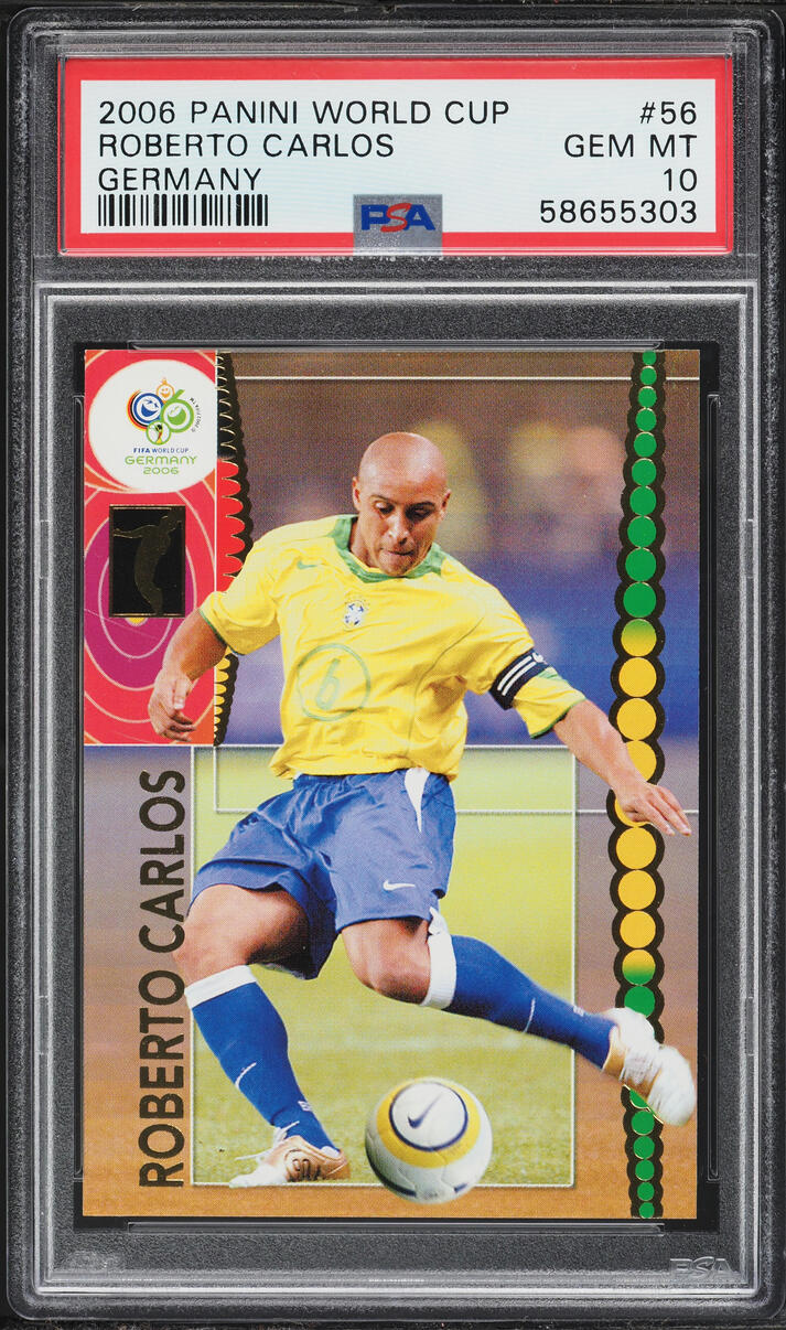 2006 Panini World Cup Germany Roberto Carlos #56 PSA 10 GEM MINT