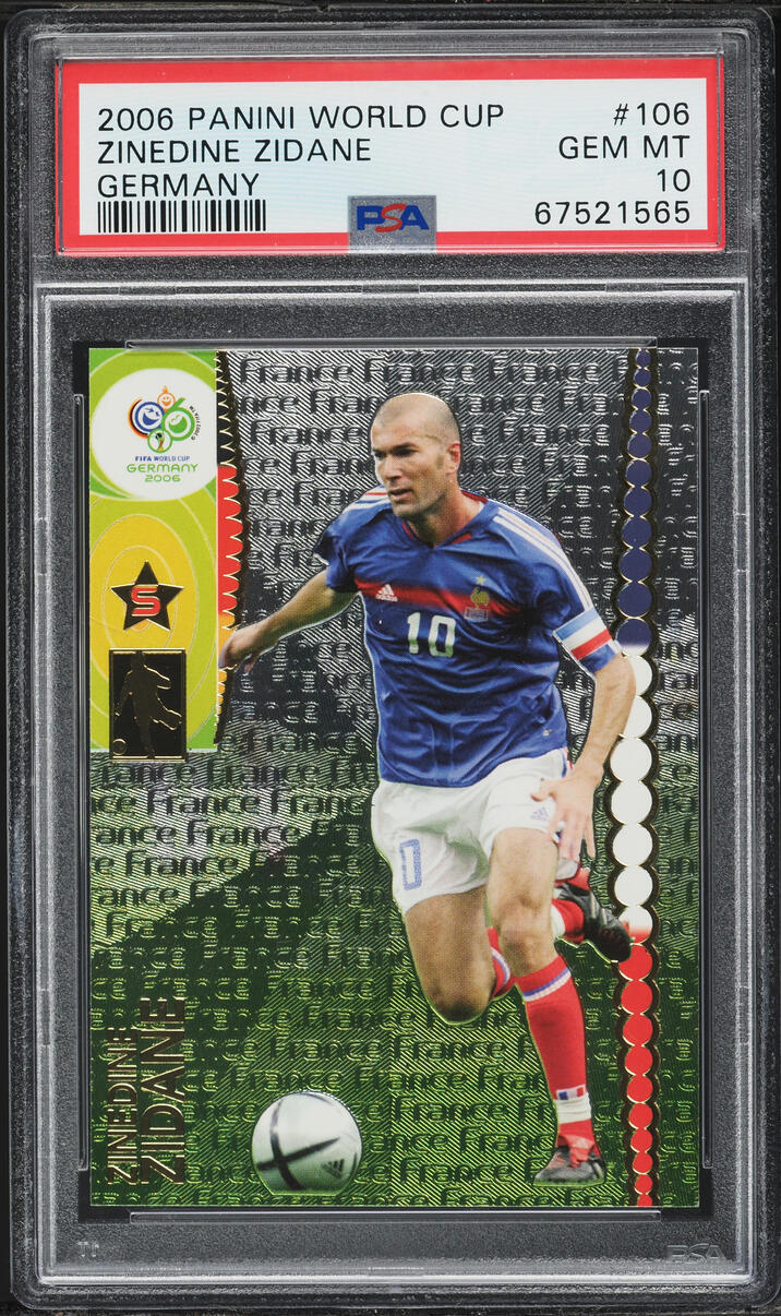2006 Panini World Cup Germany Zinedine Zidane #106 PSA 10 GEM MINT