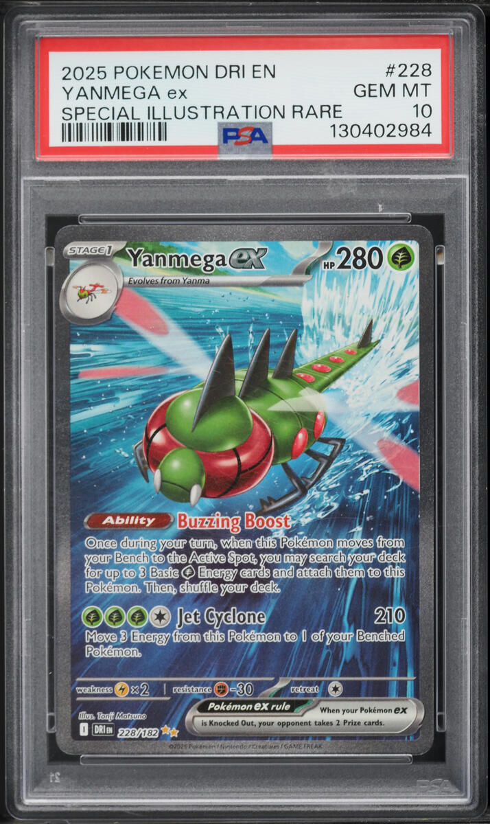 2025 Pokemon Scarlet & Violet Destined Rivals SIR Yanmega Ex #228 PSA 10 GEM MINT