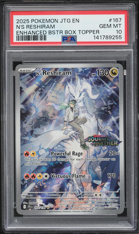 2025 Pokemon Scarlet & Violet Journey Together IR N's Reshiram #167 PSA 10 GEM MINT