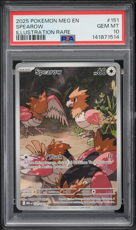 2025 Pokemon Mega Evolution IR Spearow #151 PSA 10 GEM MINT
