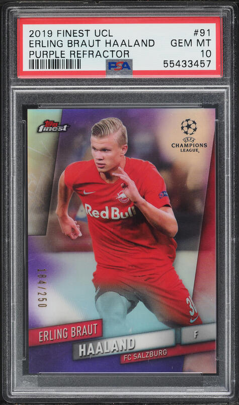 2019 Finest UEFA Prized Footballers Erling Haaland ROOKIE #PFEHA