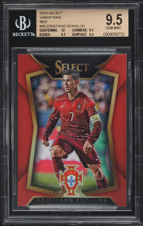 2015 Topps UEFA Champions League Sticker Cristiano Ronaldo #10 PSA