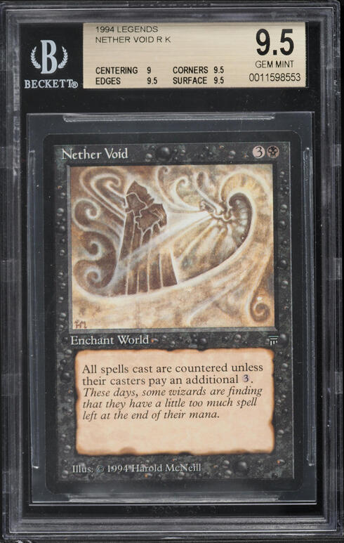 1994 Magic The Gathering MTG Legends Nether Void PSA 9 MINT on