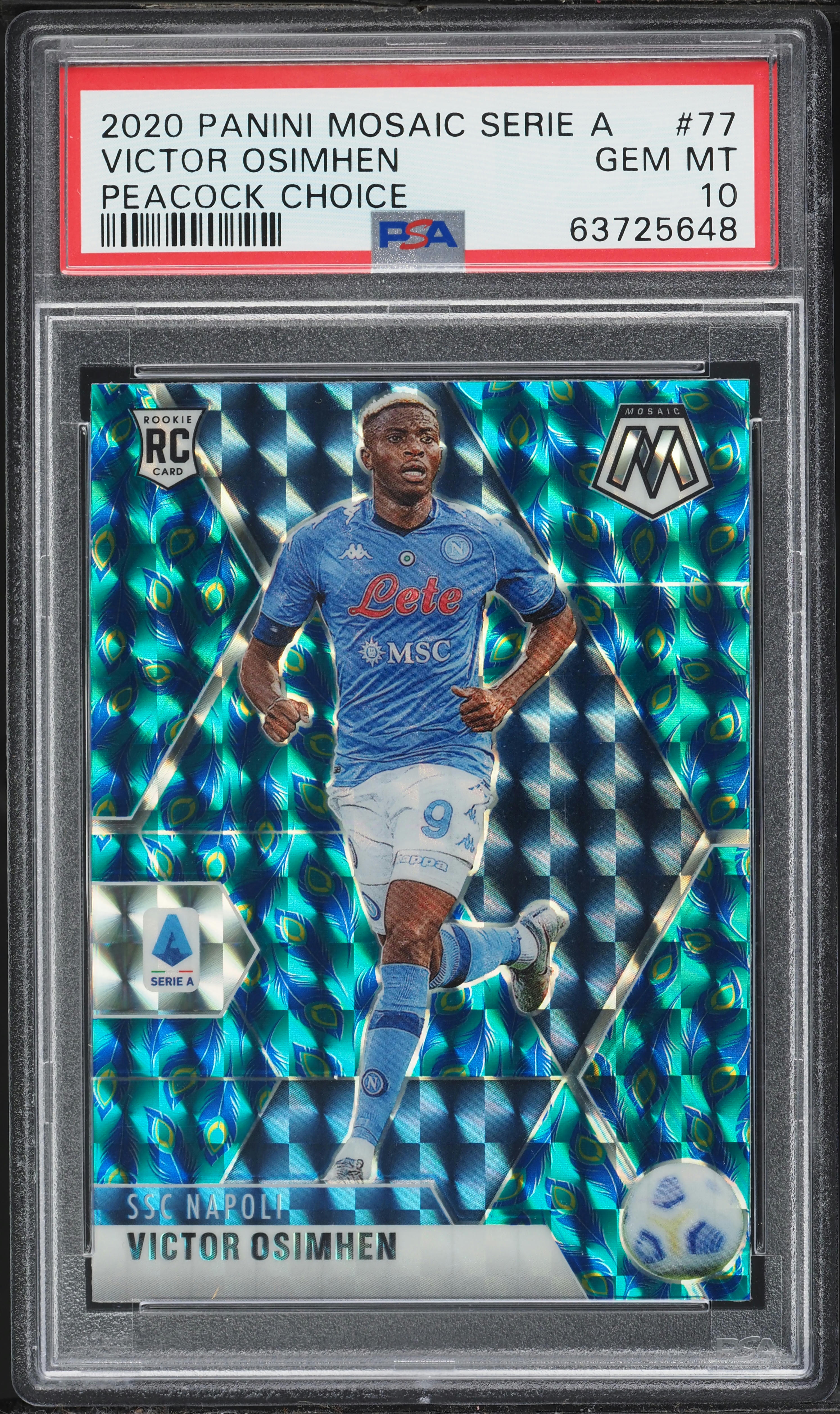 2020 Panini Mosaic Serie A Peacock Choice Victor Osimhen ROOKIE