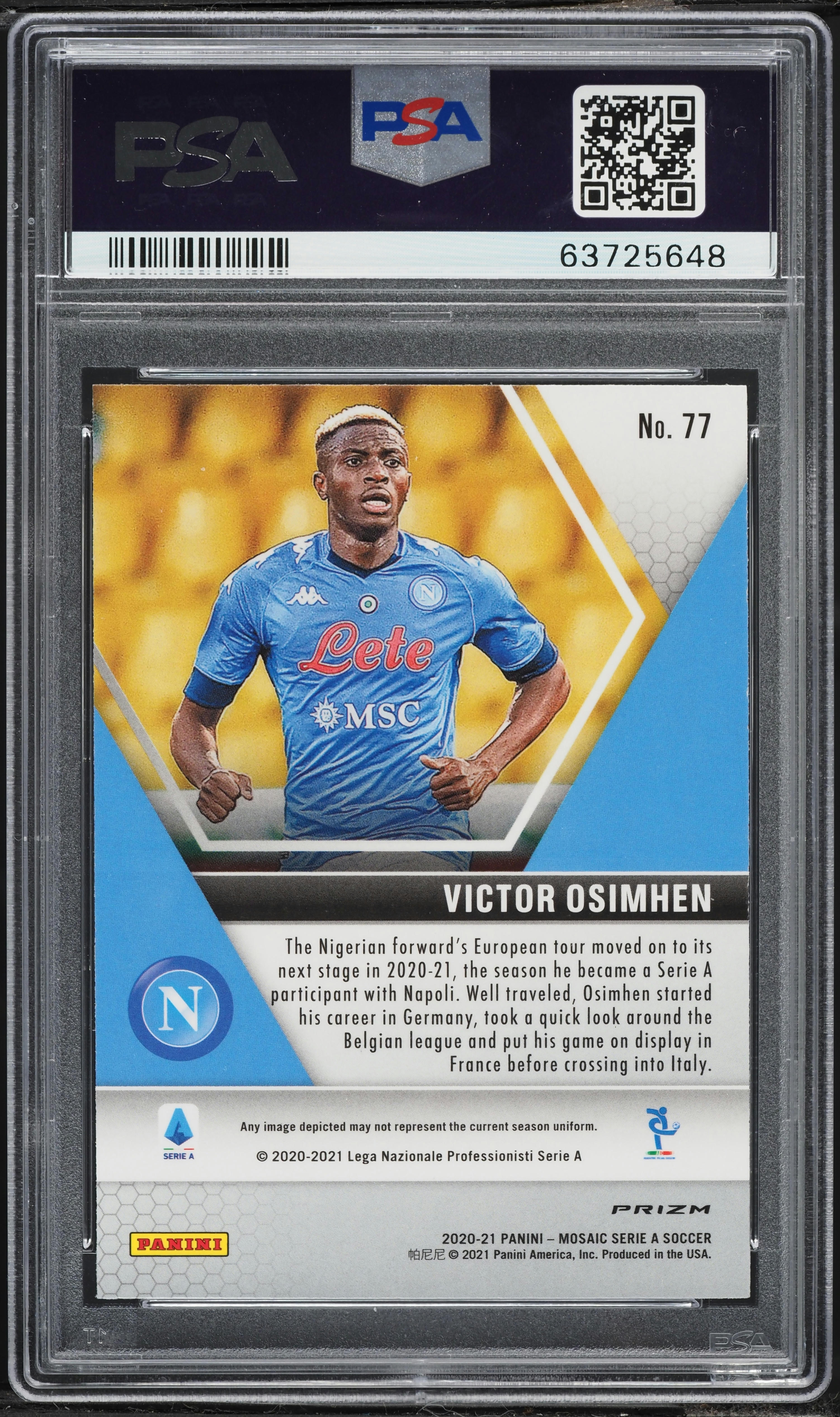 2020 Panini Mosaic Serie A Peacock Choice Victor Osimhen ROOKIE