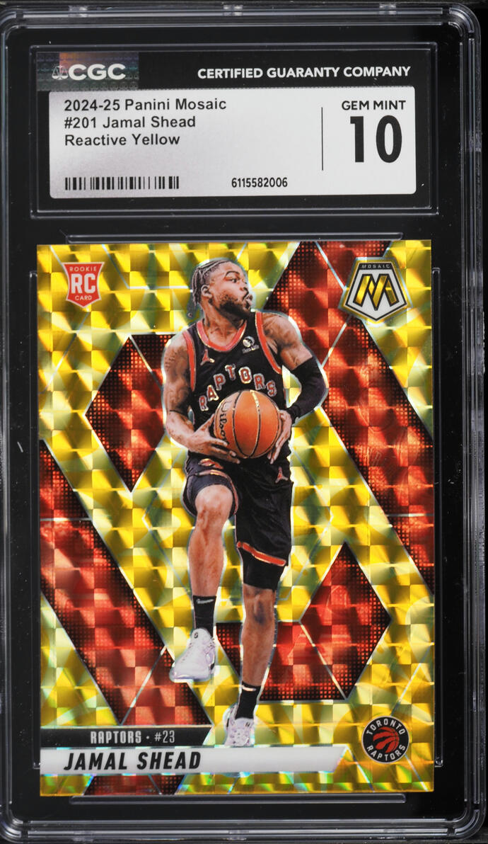 2024 Panini Mosaic Basketball Reactive Yellow Jamal Shead #201 CGC 10
