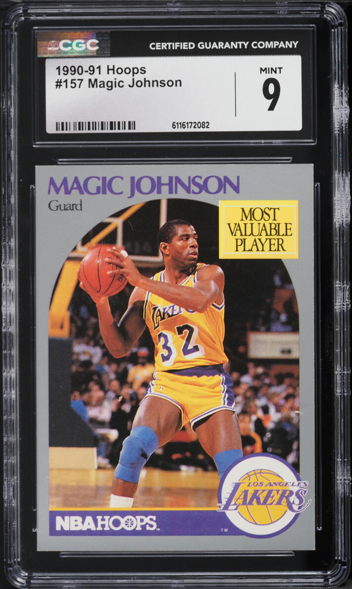 1990 Hoops Magic Johnson #157 CGC 9 MINT