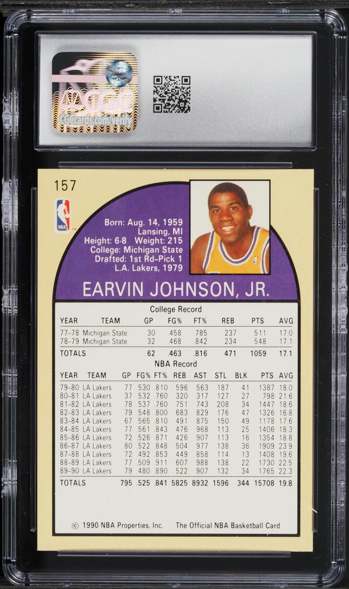 1990 Hoops Magic Johnson #157 CGC 9 MINT