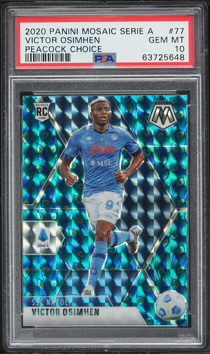 2020 Panini Mosaic Serie A Peacock Choice Victor Osimhen ROOKIE