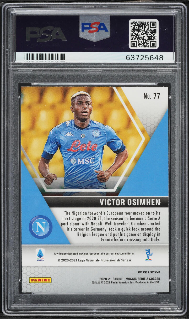 その他 2020 Victor Osimhen Topps Aqua Prizm RC 2020 Panini Mosaic Serie A Peacock Choice Victor Osimhen ROOKIE