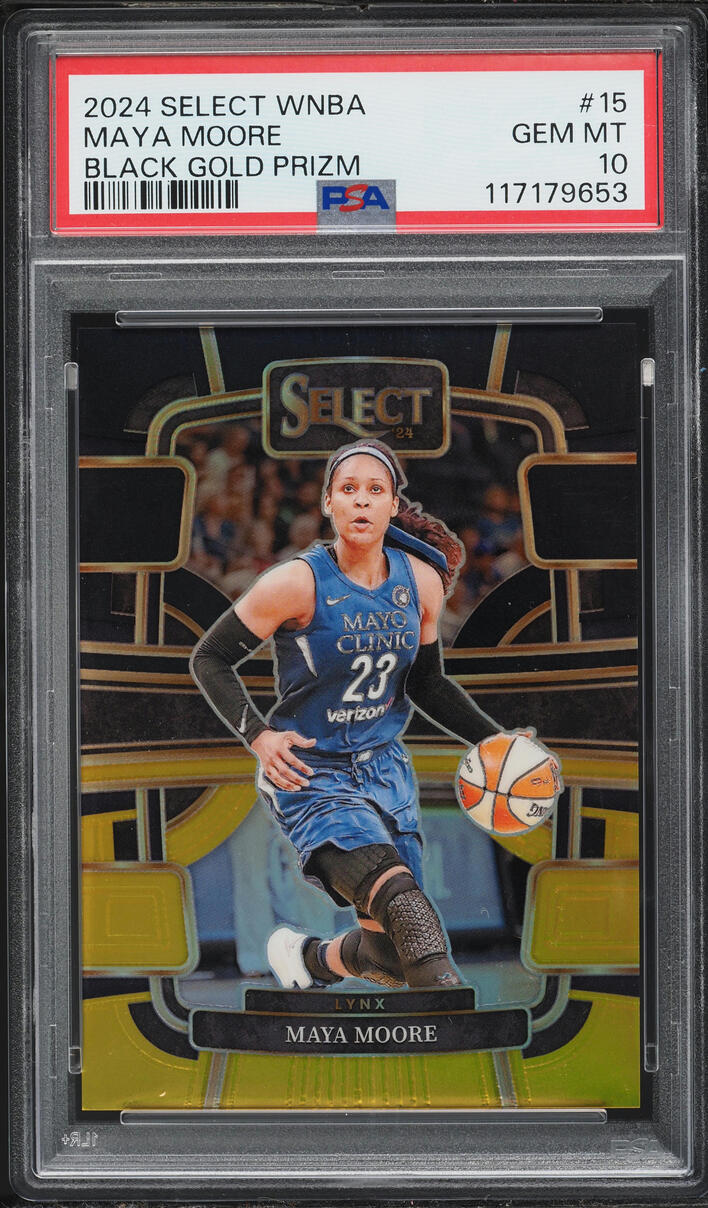 2024 Select Concourse WNBA Black Gold Prizm Maya Moore 5/5 #15 PSA 10 GEM MINT