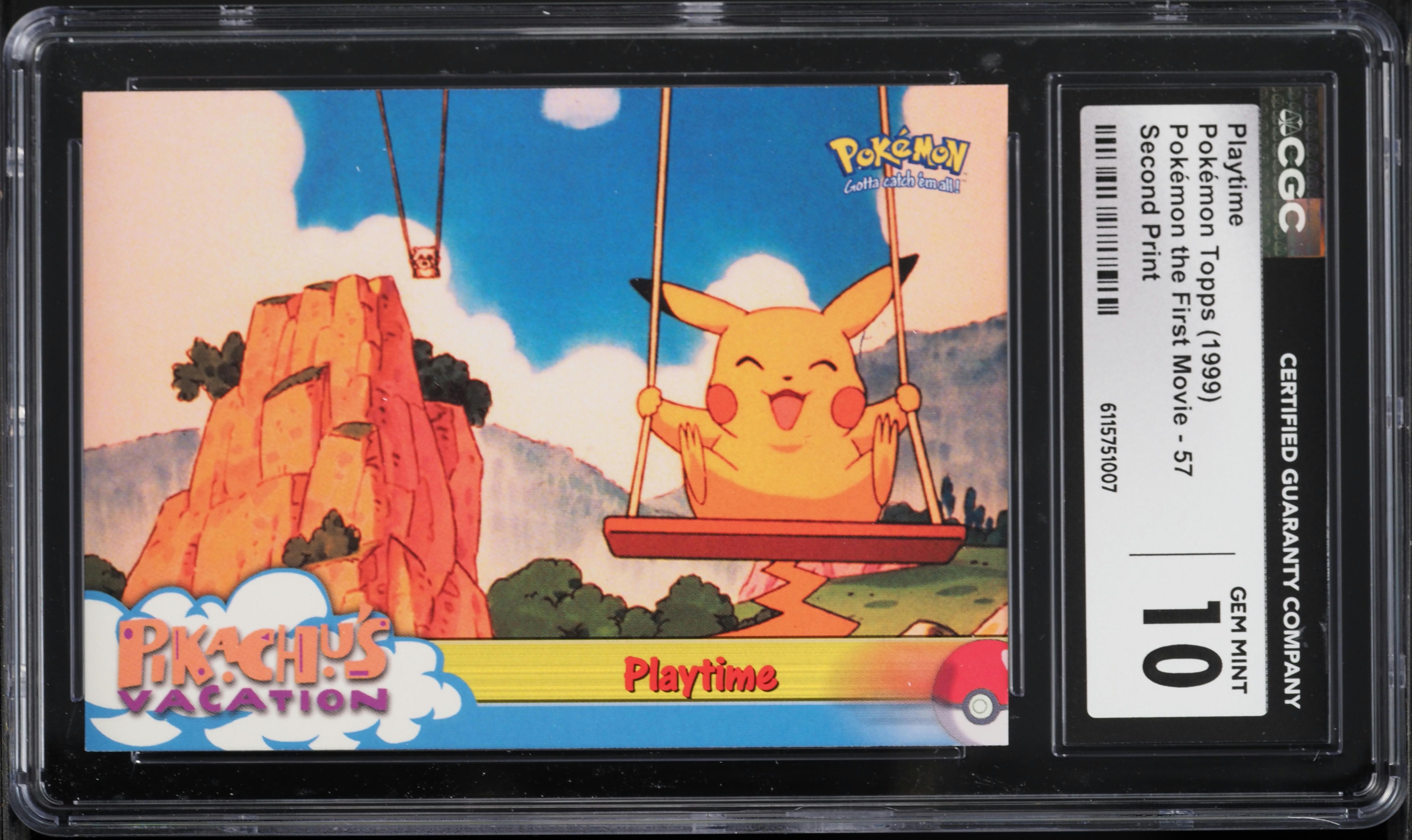 1999 Topps Pokemon The First Movie Second Print Playtime #57 CGC