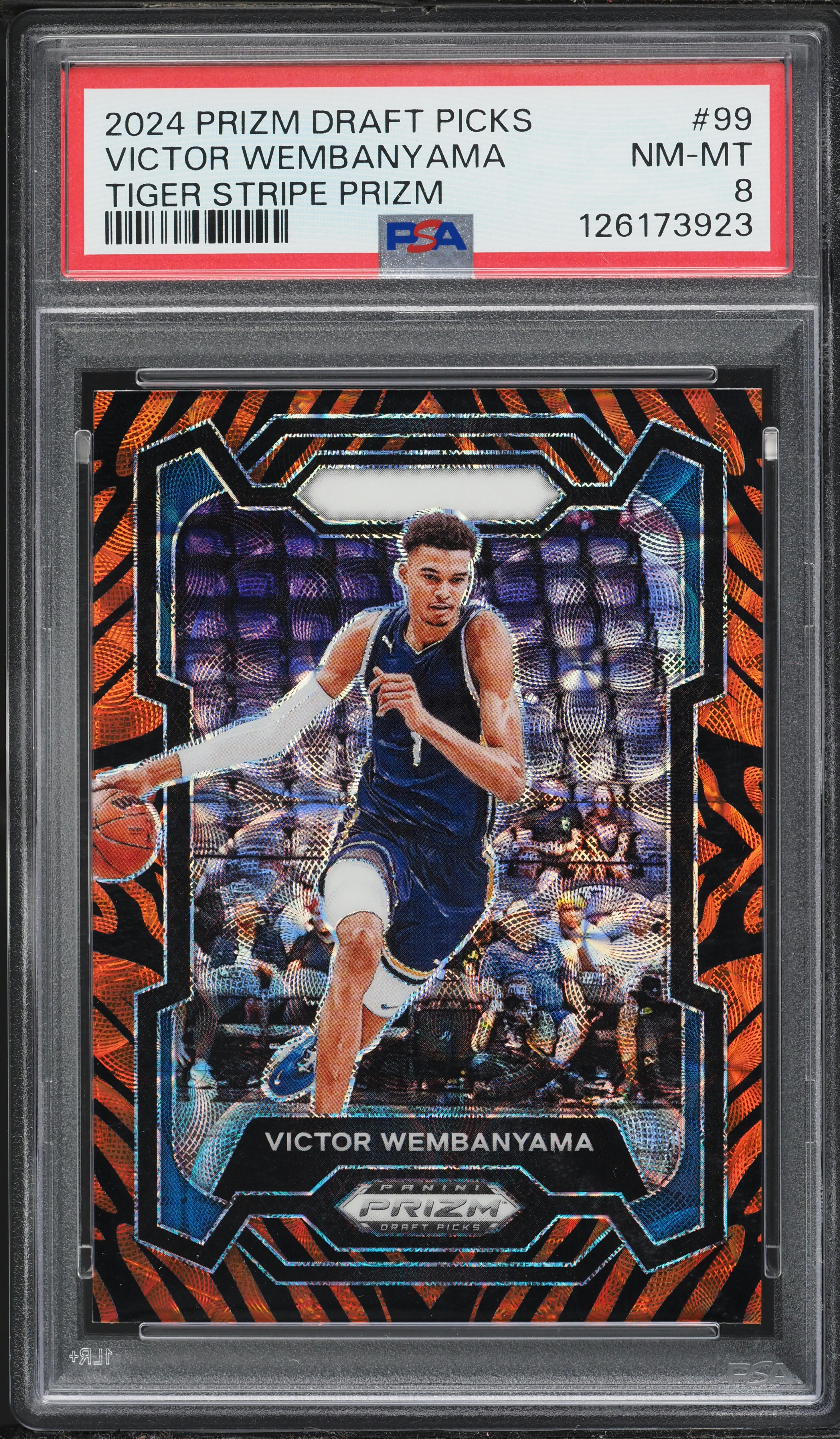 2024 Panini Prizm Draft Picks Tiger Stripe Victor Wembanyama #99
