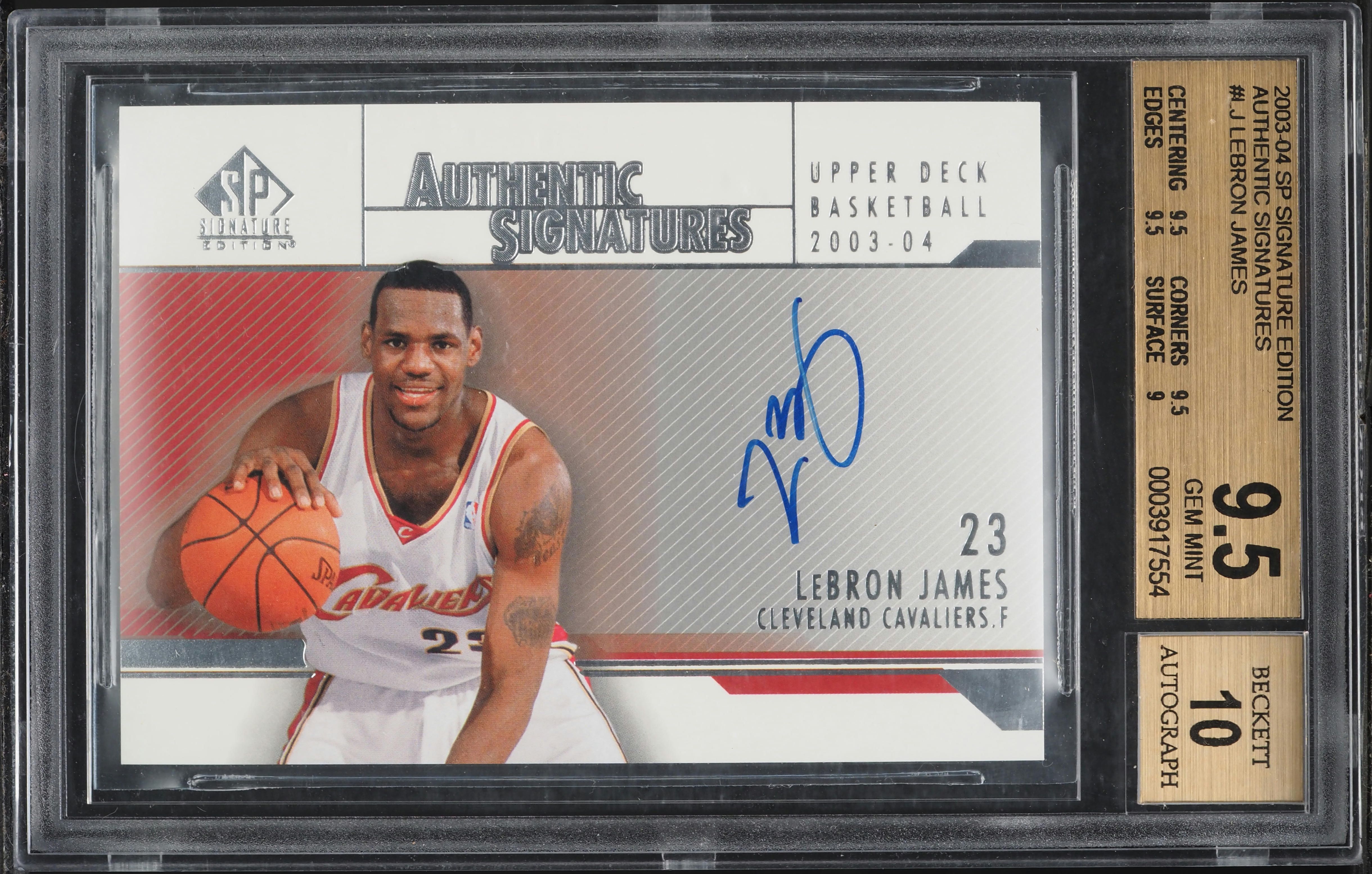 2003 SP Signature Edition LeBron James ROOKIE AUTO #AS-LJ BGS 9.5