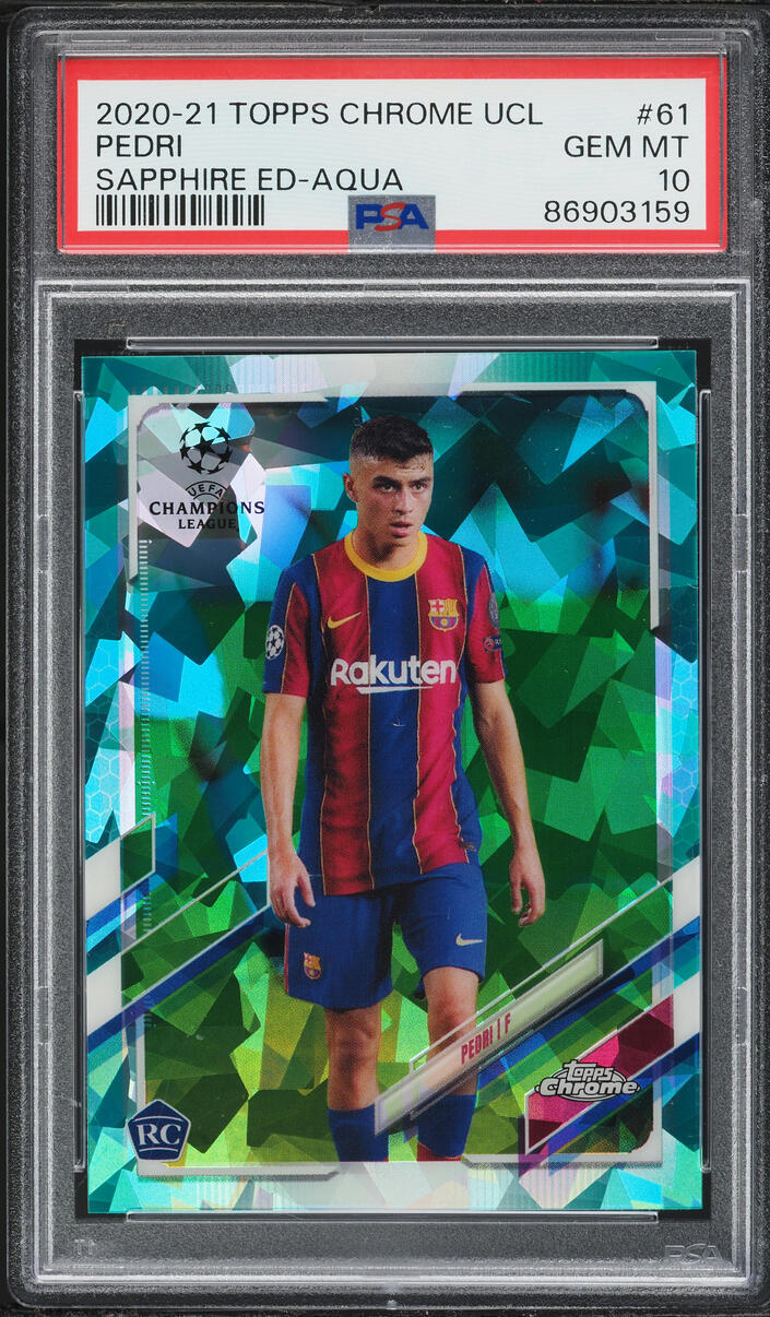 2020 21 topps chrome UCL sapphire Jude Bellingham SP psa10 Chrome