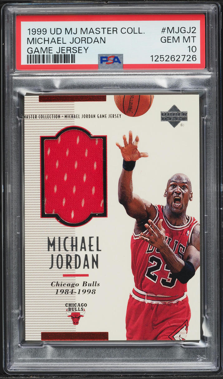 1999 UD MJ Master Collection Game Jersey Michael Jordan PATCH #MJGJ2 PSA 10 GEM MINT