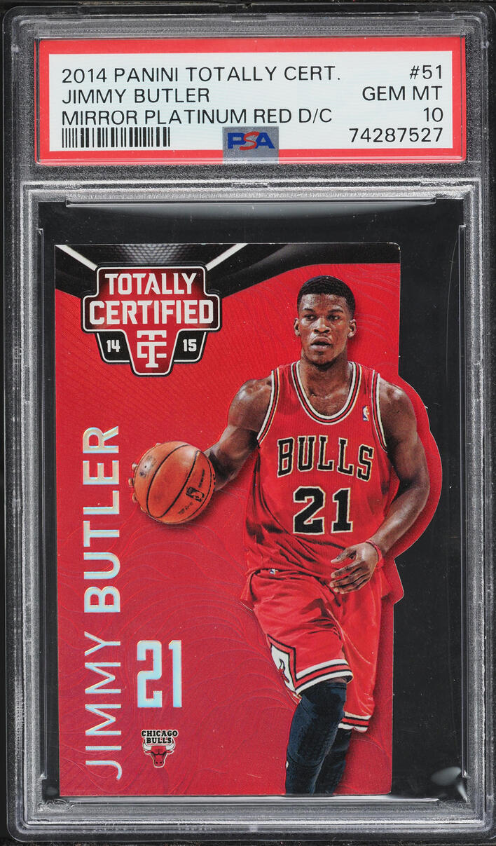 タレントカード 2014 THE RED BULLTE 2014 Totally Certified Mirror Platinum Red Die-Cut Jimmy Butler