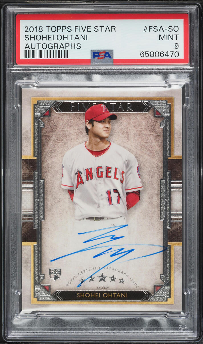 2018 Topps Five Star Shohei Ohtani ROOKIE AUTO #FSA-SO PSA 9 MINT