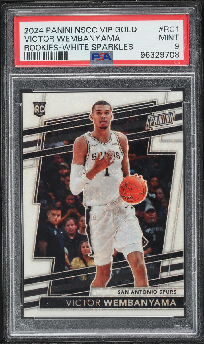 2024 Panini NSCC VIP Gold White Sparkles Victor Wembanyama ROOKIE #RC1 PSA 9
