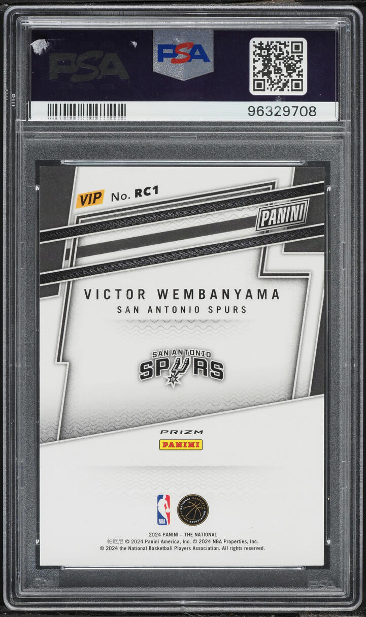 2024 Panini NSCC VIP Gold White Sparkles Victor Wembanyama ROOKIE #RC1 PSA 9