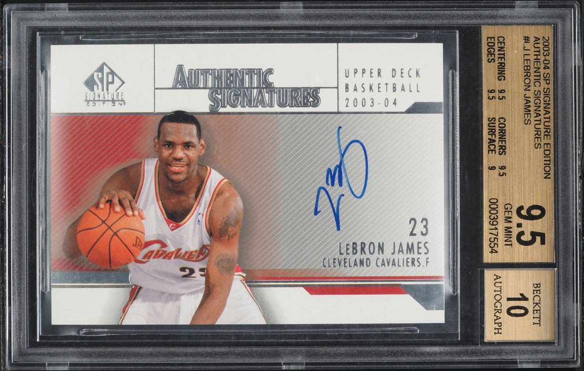 2003 SP Signature Edition LeBron James ROOKIE AUTO #AS-LJ BGS 9.5 GEM MINT