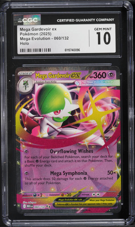 2025 Pokemon Mega Evolution Holo Mega Gardevoir ex #60 CGC 10 GEM MINT