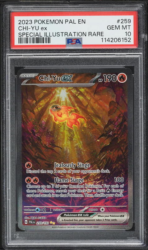 2023 Pokemon Scarlet & Violet Paldea Evolved SIR Chi-Yu ex #259 PSA 10 GEM MINT