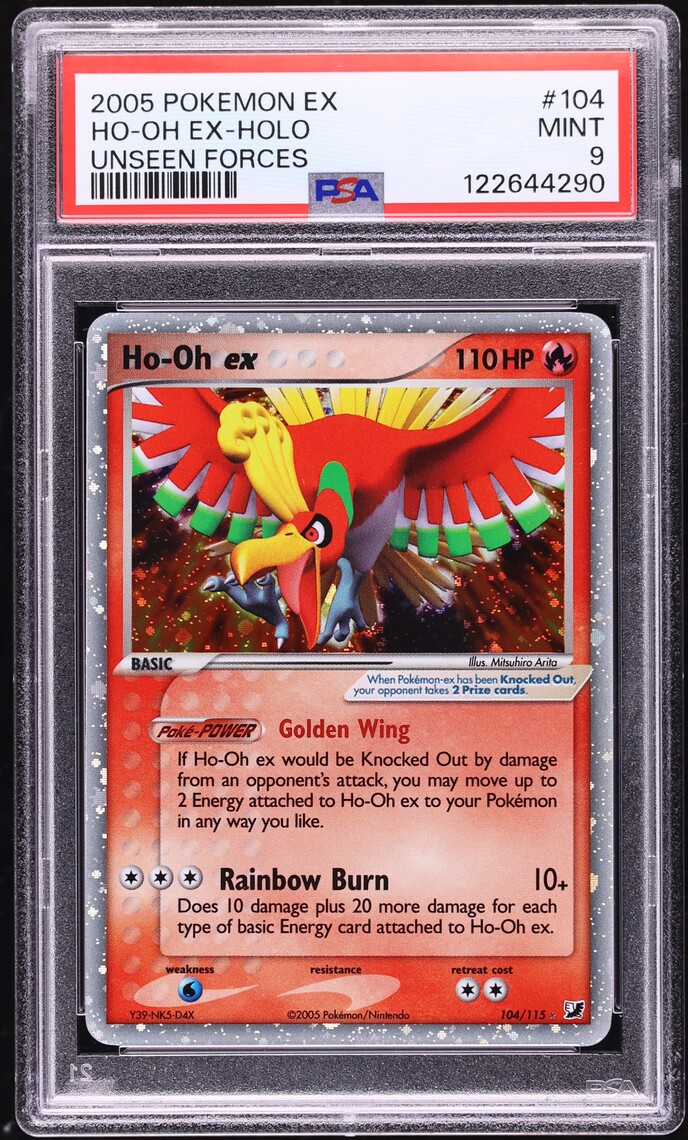 2005 Pokemon EX Unseen Forces Holo Ho-Oh EX #104 PSA 9 MINT