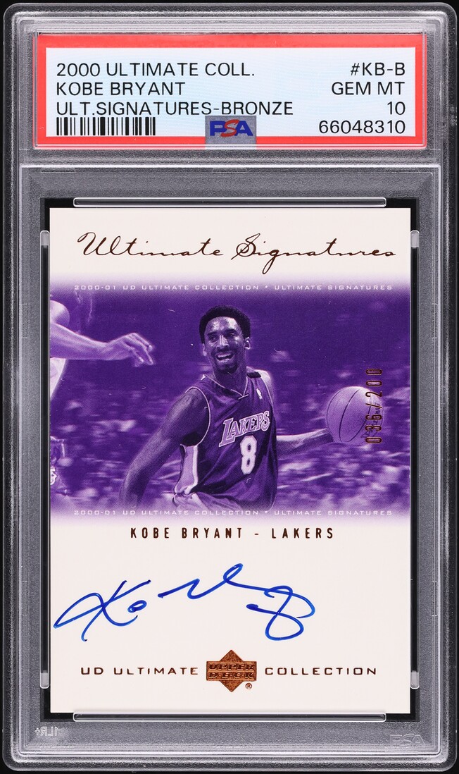 2000 Ultimate Collection Signatures Bronze Kobe Bryant AUTO /200 #KB-B PSA 10 GEM MINT